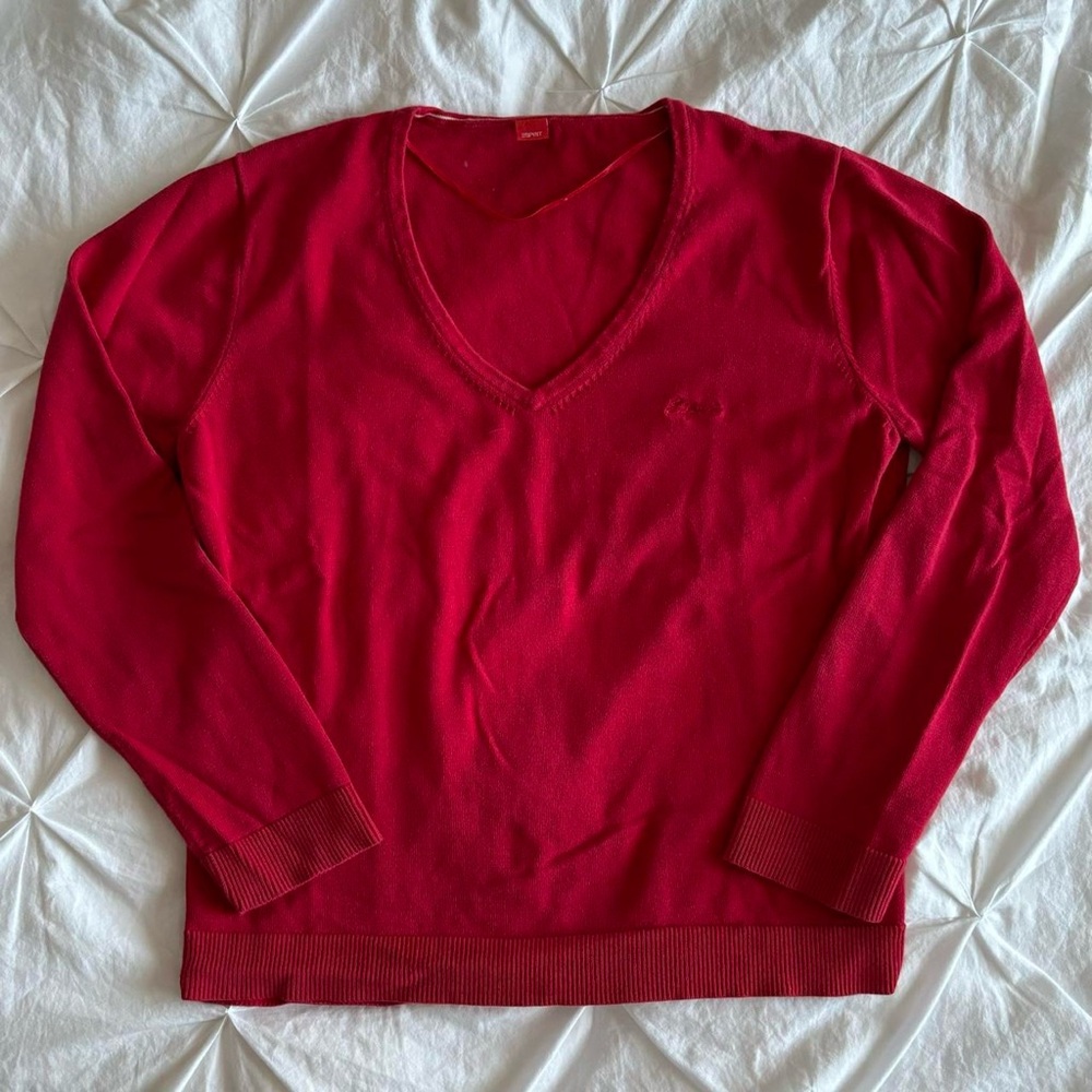 esprit v neck knit sweater